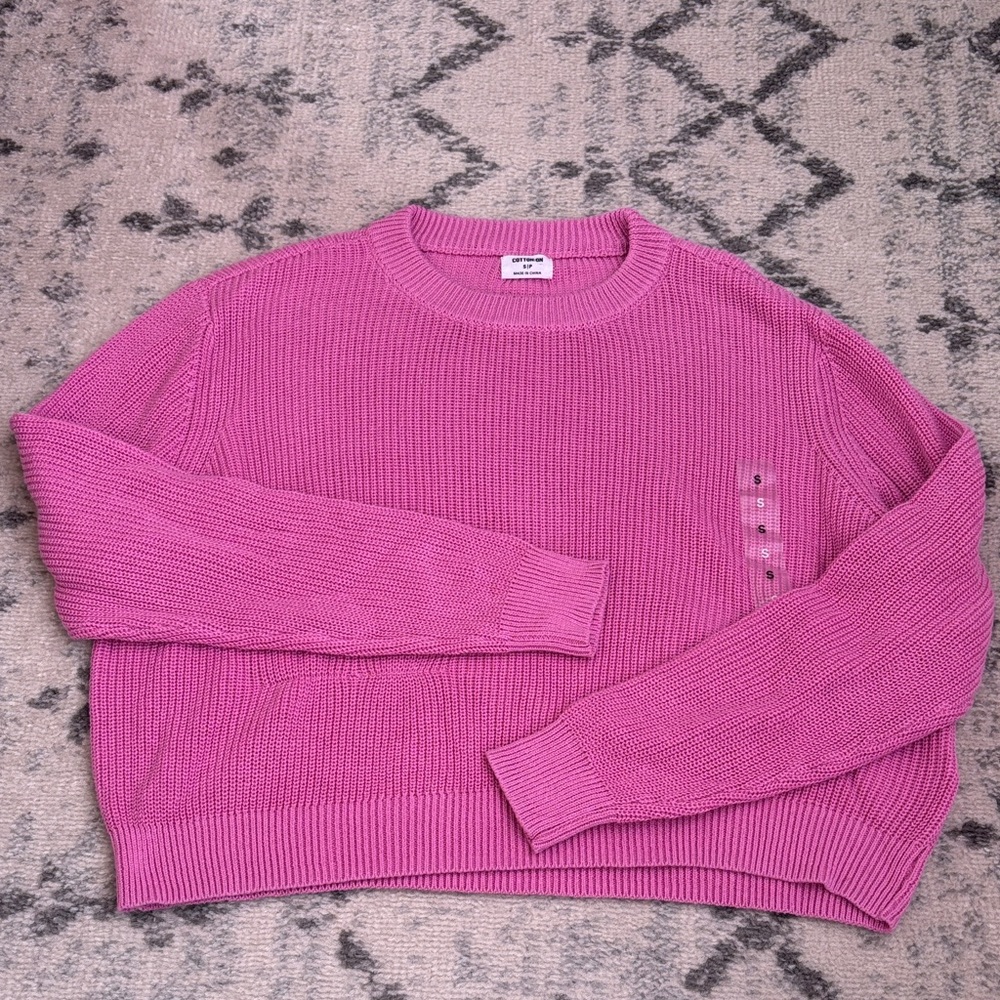 Cotton On Fuchsia Crew Neck Sweater